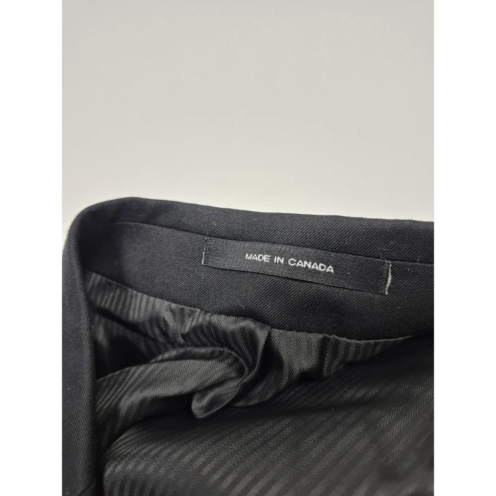 Calvin Klein Suit Mens 50 Long Black Super 140s Wool 2 Piece 45x36 NWT FLAW
